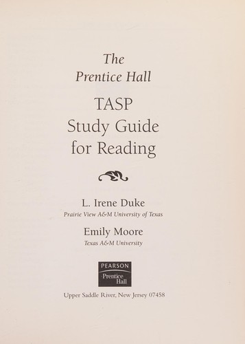 Cover for Prentice Hall TASP Study Guide for Reading