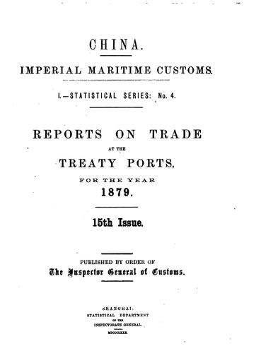 Cover for Reports on Trade at the Treaty Ports