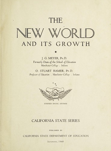 Cover for The new world and its growth