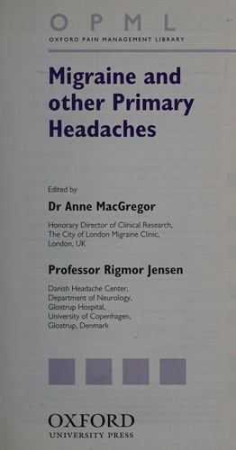 Cover for Migraine and other primary headaches