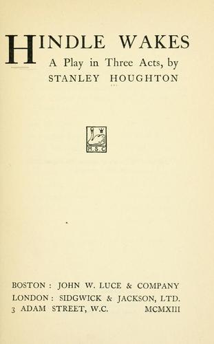 Cover for Hindle wakes