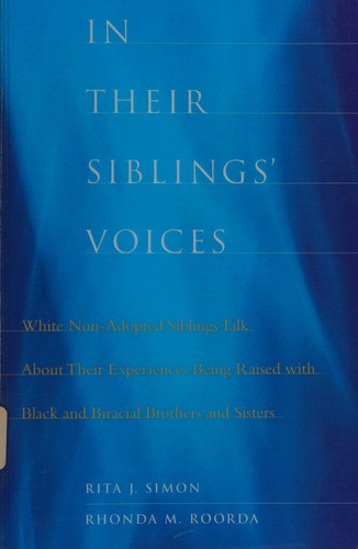 Cover for In their siblings' voices