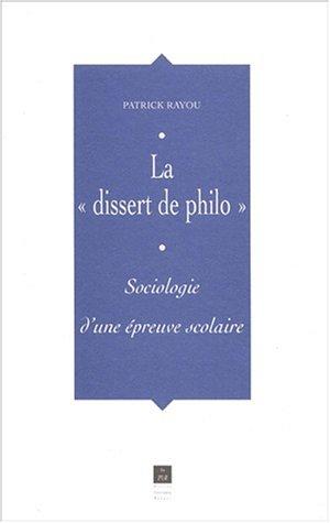 Cover for Dissert' de philo