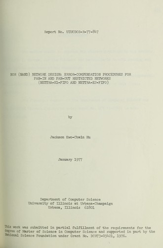 Cover for NOR (NAND) network design