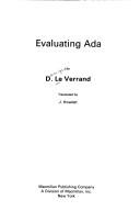 Cover for Evaluating ADA