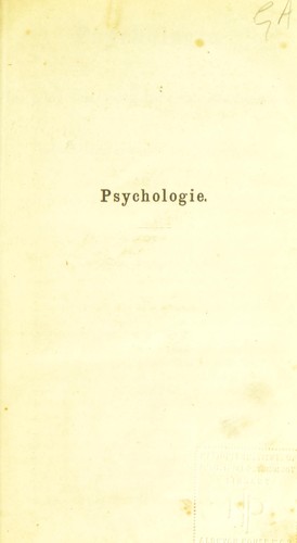 Cover for Psychologie