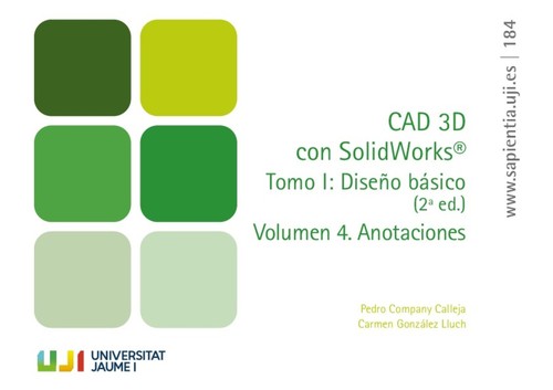 Cover for CAD 3D con SolidWorks. Tomo I