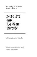 Cover for Rede me and be nott wrothe