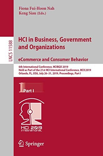 Cover for HCI in Business, Government and Organizations. eCommerce and Consumer Behavior