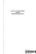 Cover for Latin og nationalsprog i Norden efter reformationen