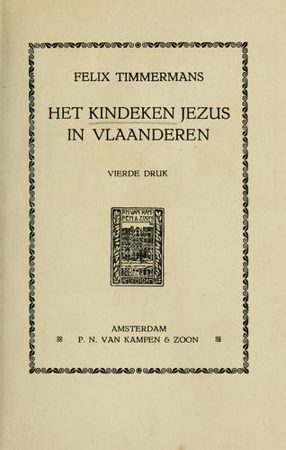 Cover for kindeken Jezus in Vlaanderen