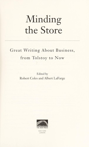 Cover for Minding the store