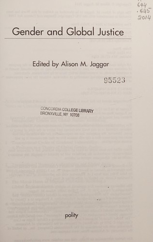 Cover for Gender and Global Justice