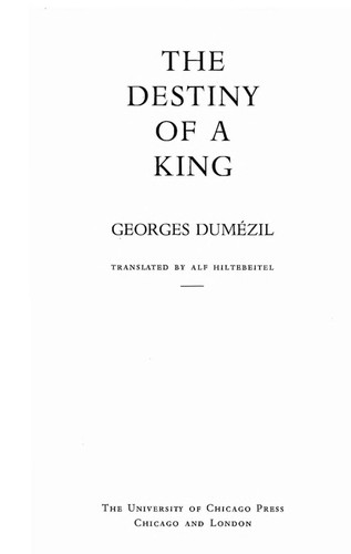 Cover for The destiny of a king.