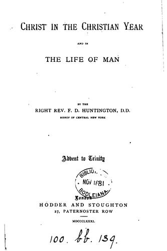Cover for Christ in the Christian year and in the life of man [sermons