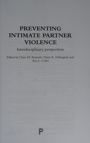 Cover for Preventing Intimate Partner Violence