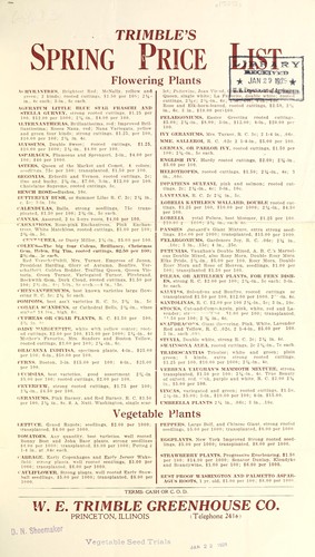 Cover for Trimble's spring price list