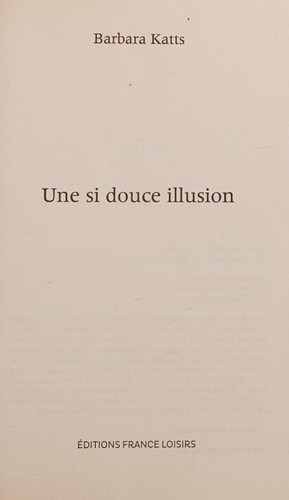 Cover for Une si douce illusion