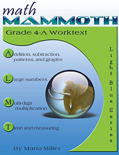 Cover for Math Mammoth Grade 4-A Worktext