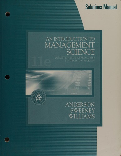 Cover for An introduction to management science