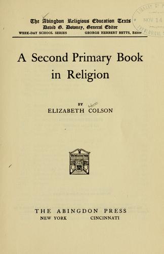 Cover for A second primary book in religion