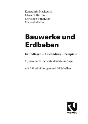Cover for Bauwerke und Erdbeben