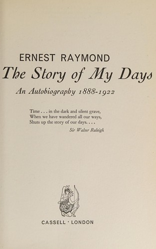 Cover for The story of my days
