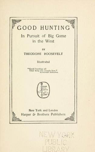 Cover for Good hunting