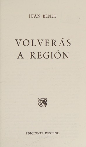 Cover for Volveras a Region