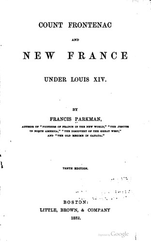 Cover for France and England in North America.