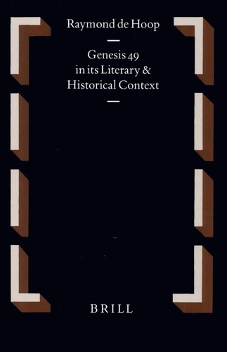 Cover for Genesis 49 in its literary and historical context