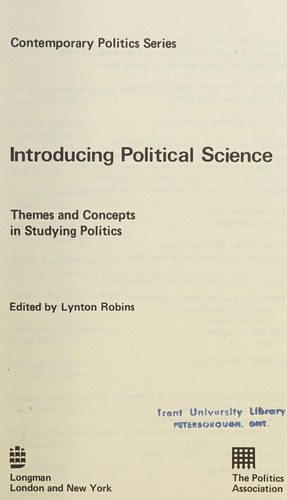 Cover for Introducing political science