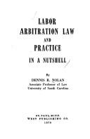 Cover for Labor arbitration law and practice in a nutshell