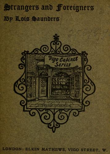 Cover for Strangers and foreigners being translations from the French, Italian, German and Middle High German
