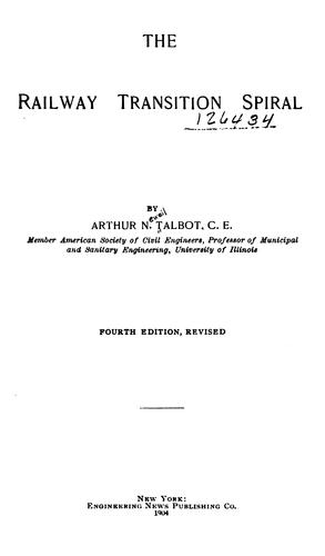 Cover for The railway transition spiral