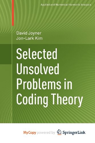 Cover for Selected Unsolved Problems in Coding Theory