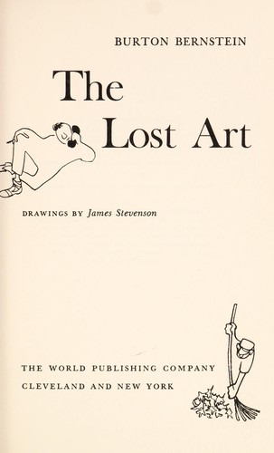 Cover for The lost art.