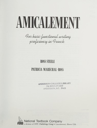 Cover for Amicalement
