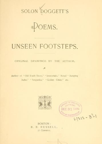 Cover for Solon Doggett\s poems