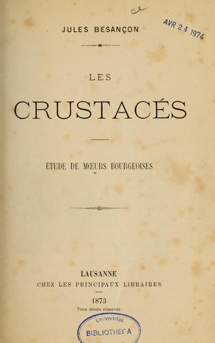 Cover for Les crustacés