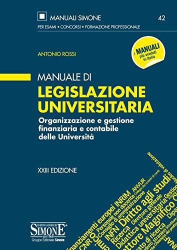 Cover for Manuale di legislazione universitaria