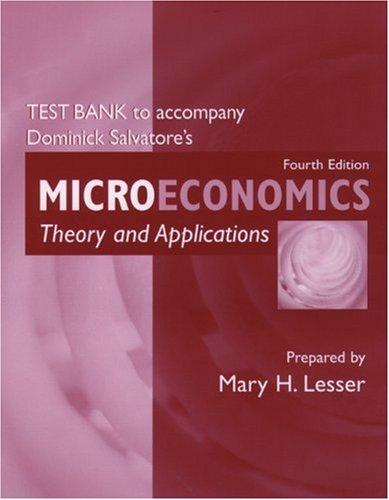 Cover for Test Bank to Accompany Microeconomics