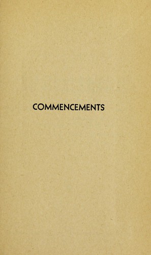 Cover for Commencements