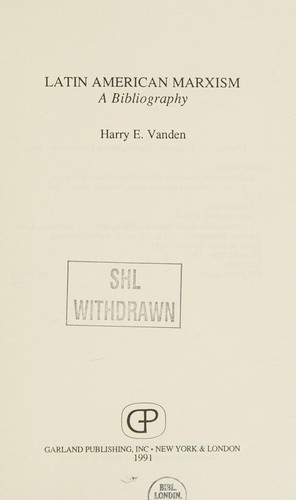 Cover for Latin American Marxism