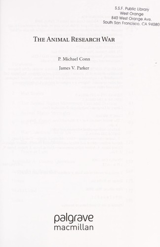Cover for The Animal Research War
