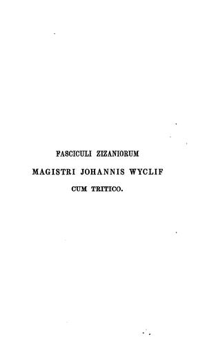 Cover for Fasciculi Zizaniorum magistri Johannis Wyclif cum tritico