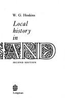 Cover for Local history in England
