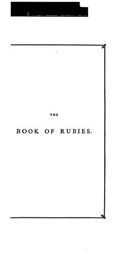 Cover for The Book of rubies