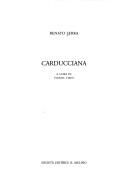 Cover for Carducciana
