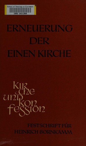 Cover for Erneuerung der einen Kirche